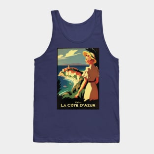 Cote D'Azur Vintage Travel Poster Tank Top